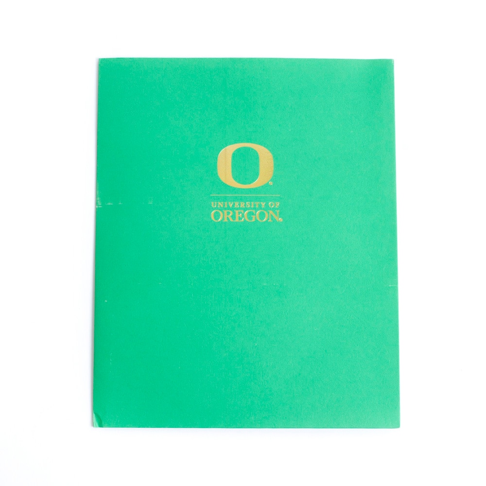 Classic Oregon O, Roaring Spring, Folders, Art & School, Academic, Matte, 82398, Gold, Kelly Green